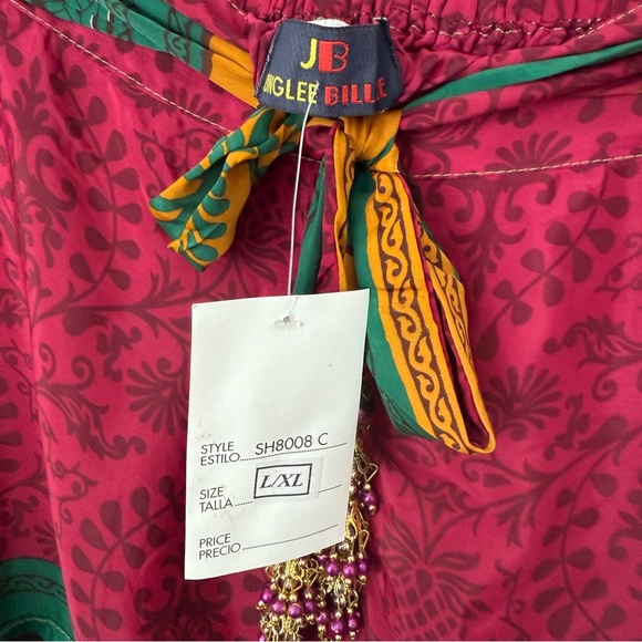 Junglee Billee Boho Festival Shorts with Tassel Beads Size L/XL NWT - Picture 2 of 11